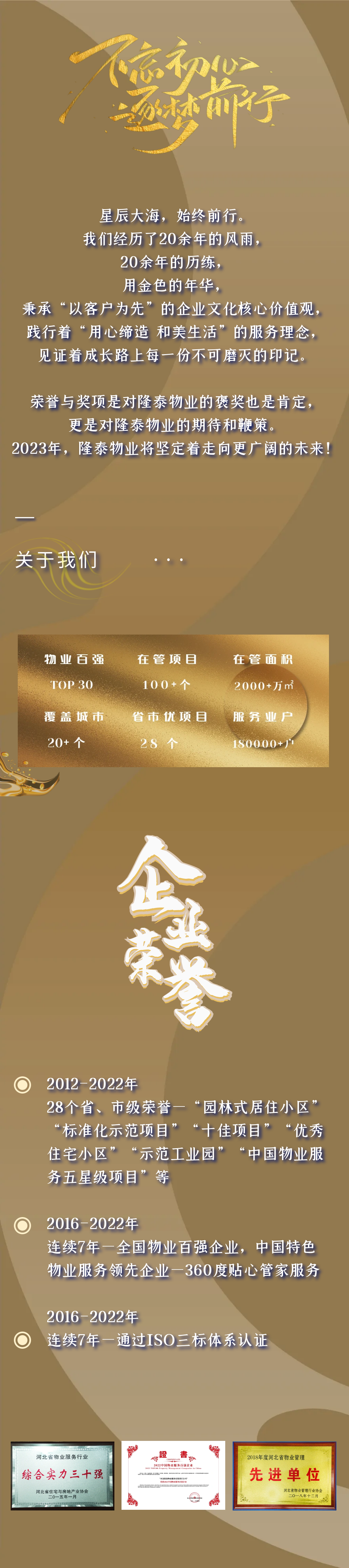 隆泰物業(yè)｜承載榮耀，不忘初心(圖1)