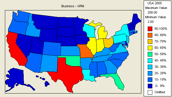USA thematic map